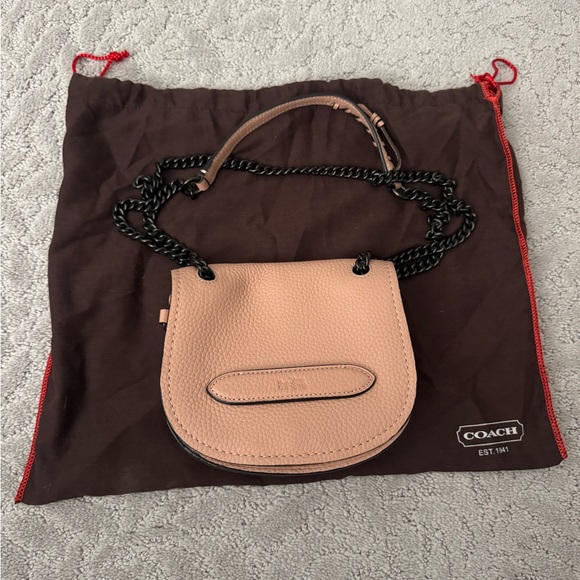 Coach Dusty Pink Leather Crossbody Bag - Picture 1 of 5